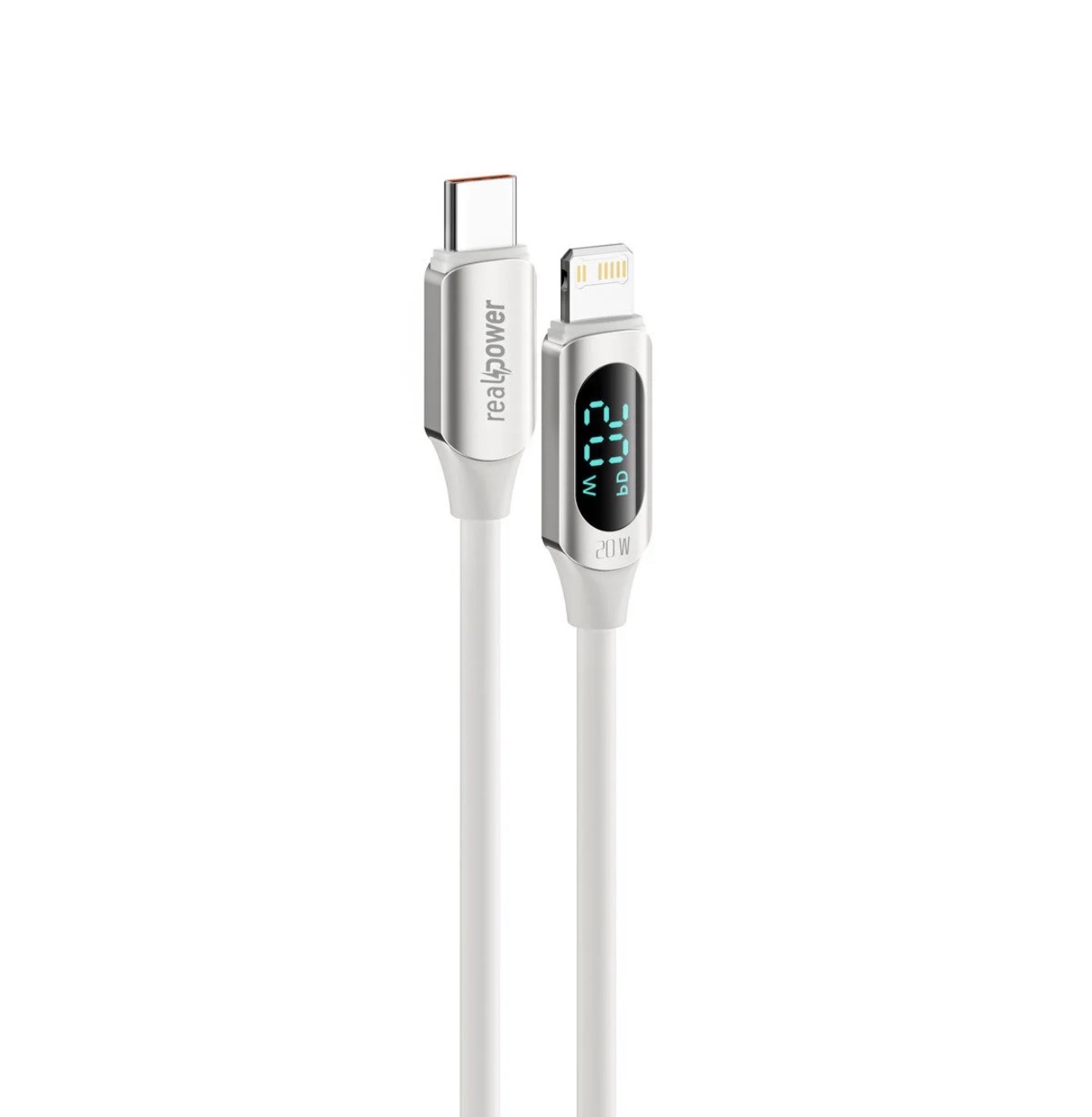 RealPower 20W Silicone Data Cable With Digital Display
